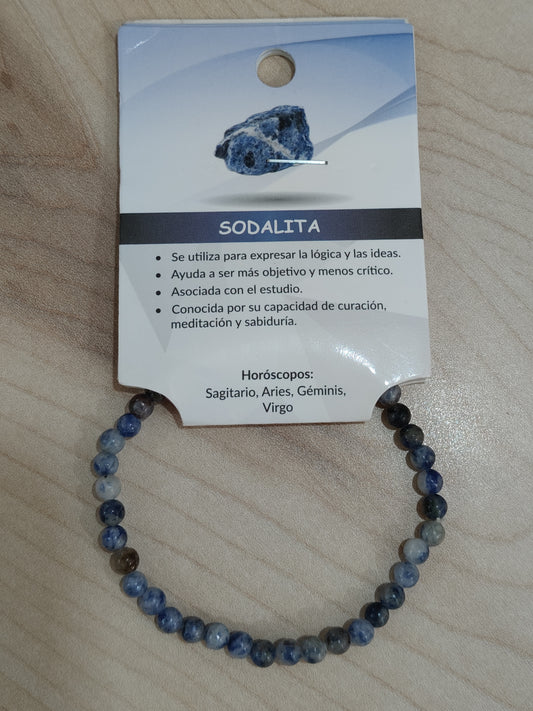 Bracelet en pierre naturelle Sodalite 4mm