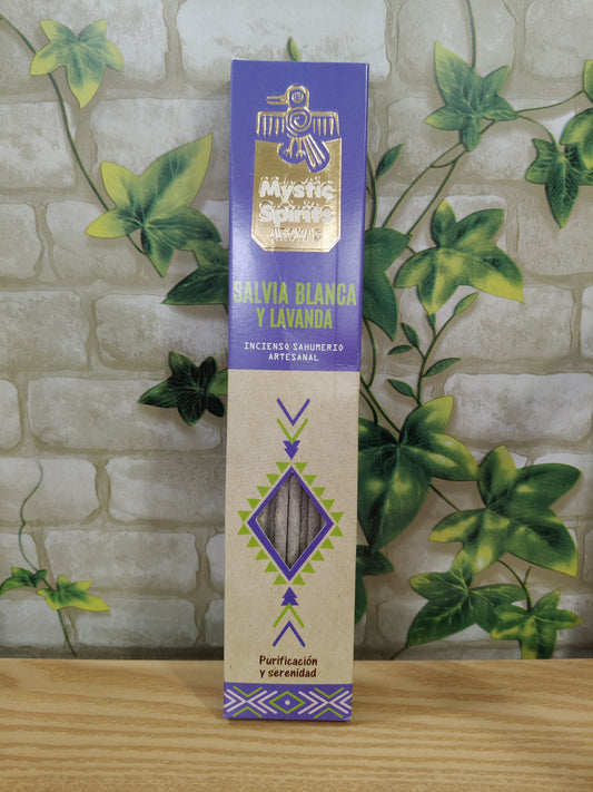 Encens Mystic Spirits Sauge Blanche et Lavande 8 bâtonnets