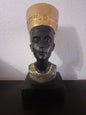 Figurine en résine Néfertiti noire/dorée