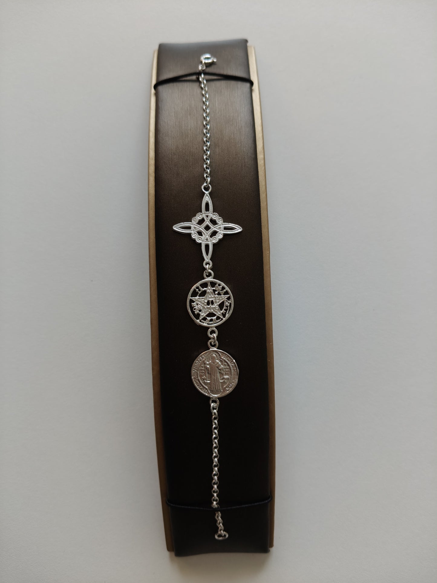 Bracelet en argent sterling triple protection