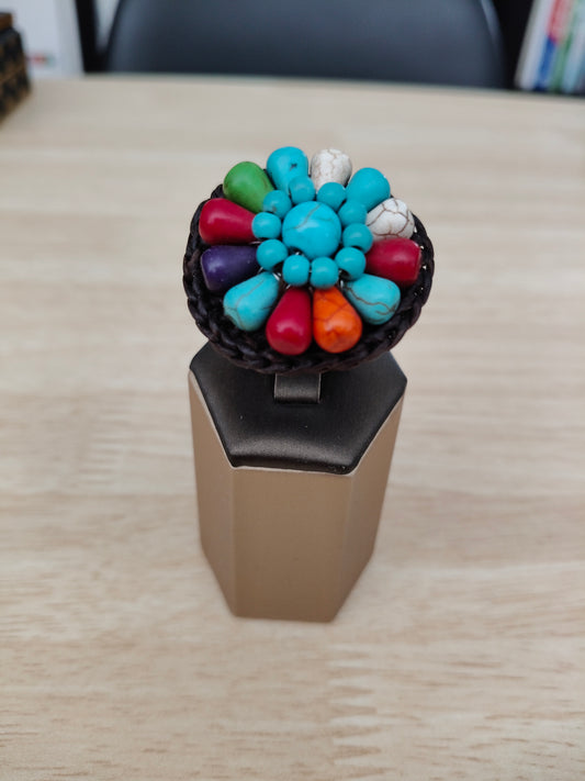 Anillo ajustable macramé