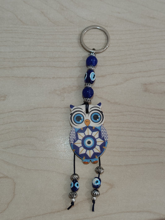 Llavero búho con Ojo turco