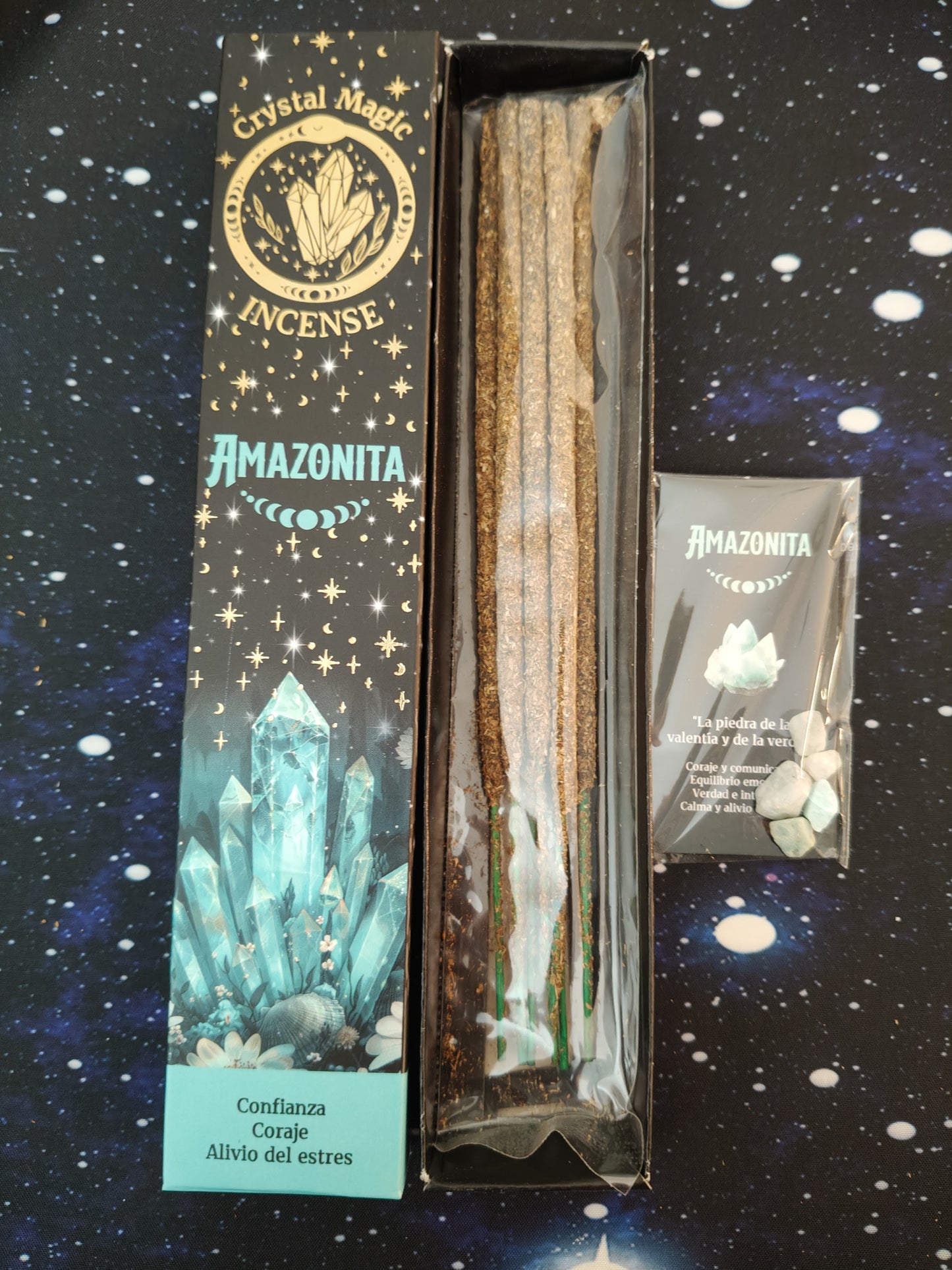 Incienso tribal soul con chips de Amazonita