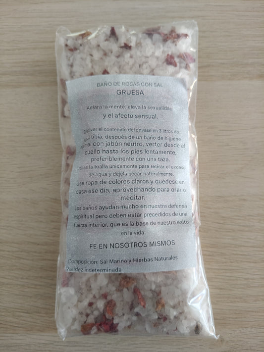 Bain de rose au gros sel 500grs