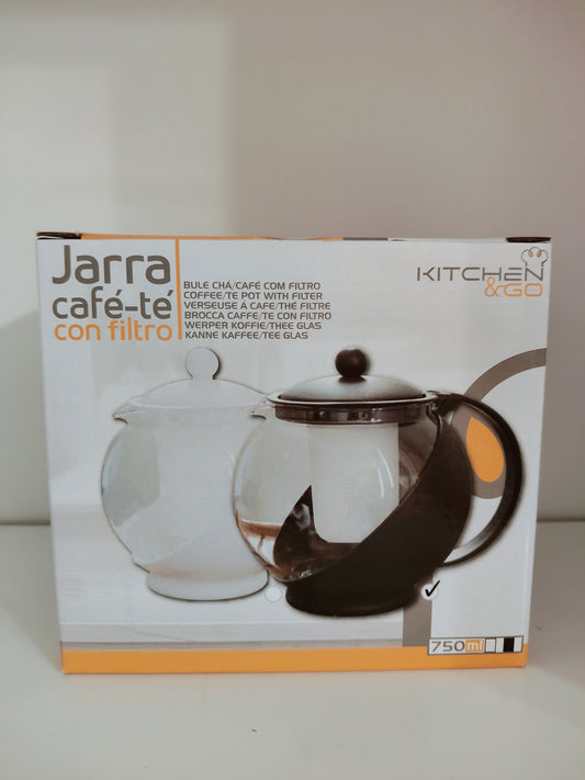 Carafe à café ou à thé avec filtre 750 ml Kitchen &amp; Go