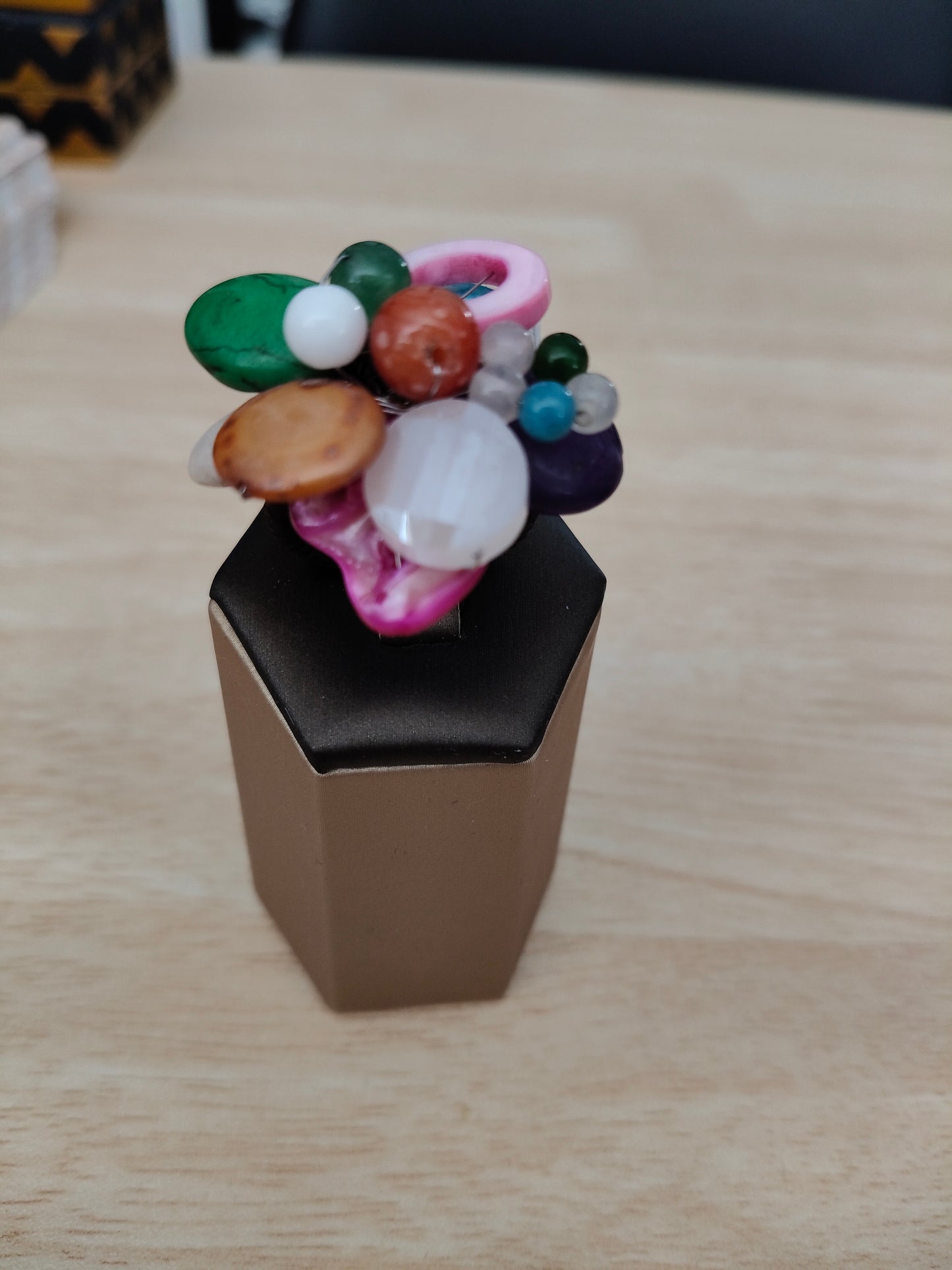Bague macramé réglable
