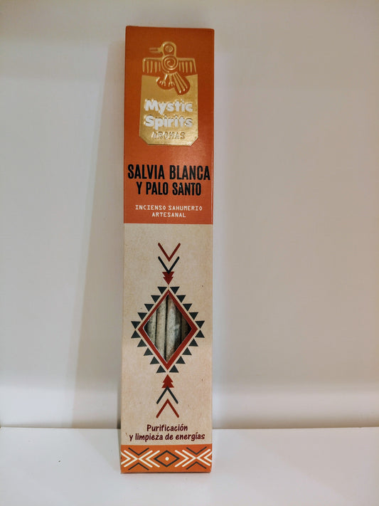 Encens Mystic Spirits Sauge Blanche et Palo Santo 8 bâtonnets