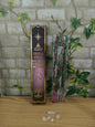 Encens au quartz rose Crystal Scents 8 bâtonnets + éclats de quartz rose