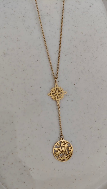 Colgante acero inoxidable doble protección