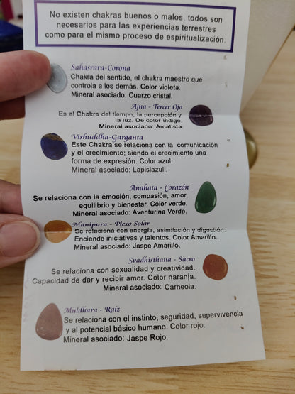 Colgante piedras 7 Chakras