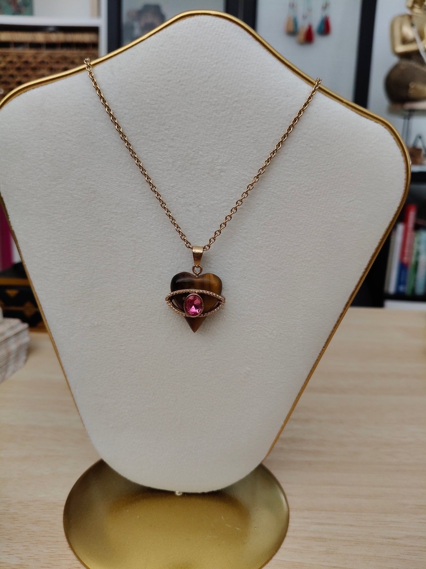 Colgante corazón Ojo de Tigre