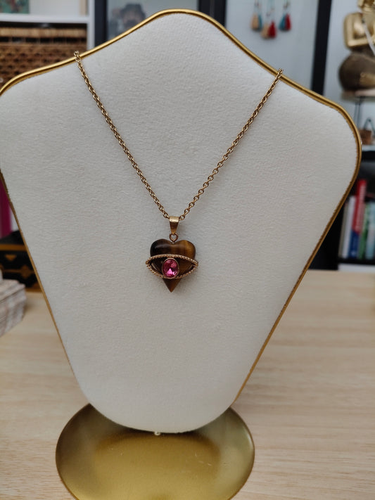 Colgante corazón Ojo de Tigre