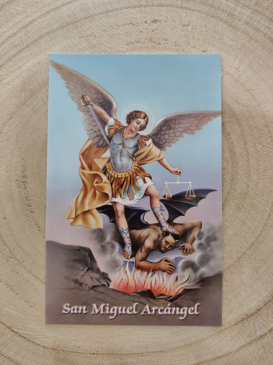 Estampa del Arcangel Miguel con oración