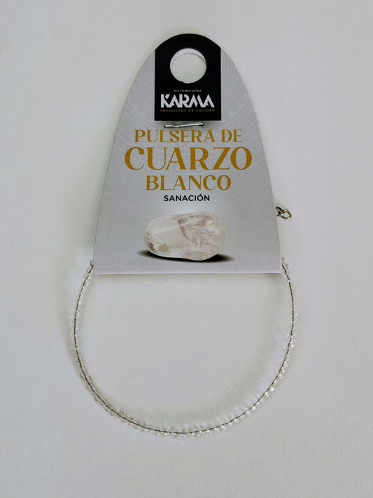 Pulsera cuarzo cristal facetada 2mm