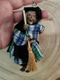 Witch keychains measuring approximately 12cm.