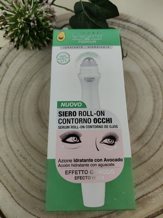 Sérum contour des yeux roll-on COSMI 15 ml. Effet glace.