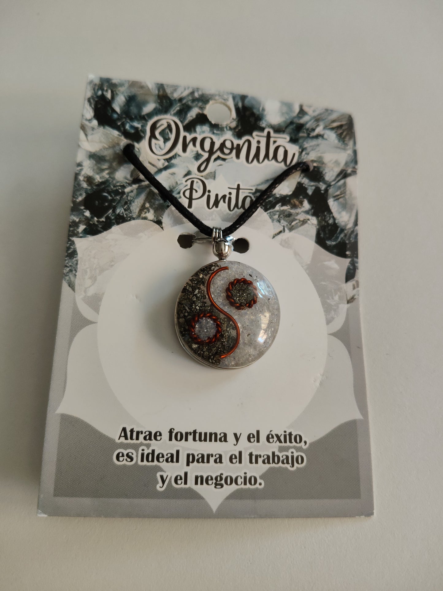 Colgante orgonita de Pirita